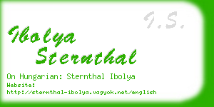 ibolya sternthal business card